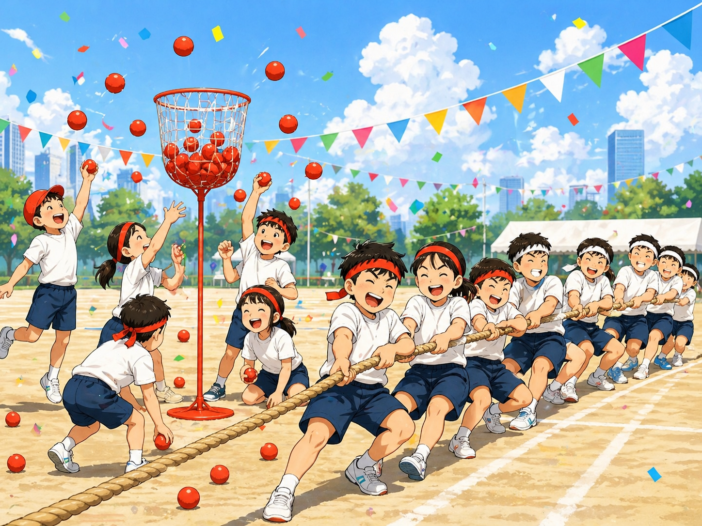 運動会種目（玉入れ・綱引き）